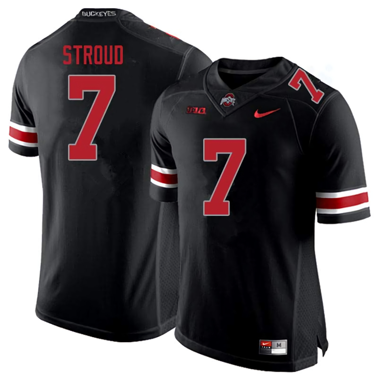 C.J. Stroud Ohio State Buckeyes Men's NCAA #7 Nike Blackout College Stitched Football Jersey PUA2456BH